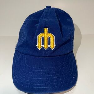 Seattle Mariners MLB Kids New Era Cooperstown Collection Trident Hat Cap Blue